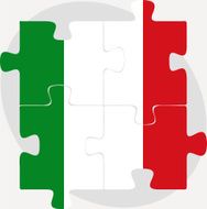 Italy Flag in puzzle N5