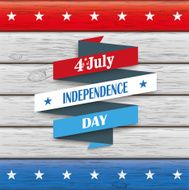 4 July Wood Ribbon