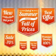 Set of sale business banners for the late summer and