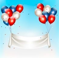 American background with colorful balloons for 4th of July N2