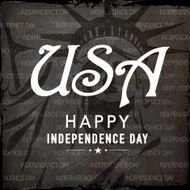 Stylish text USA for American Independence Day celebration