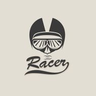 racer head vintage illustration N3
