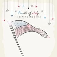 American Independence Day celebration with national flag N2