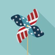 4th of July card with flat design N2