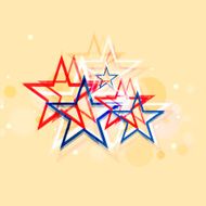 American Independence Day celebration with creative stars