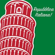 Italian Republic Day card in vector format N13