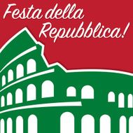Italian Republic Day card in vector format N14