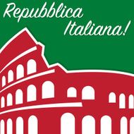 Italian Republic Day card in vector format N16