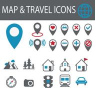 Location and destination icons