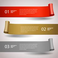 vector ribbons set Design infographic template