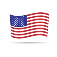 American flag blow