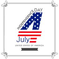 American Independence Day greeting card