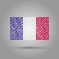 Flag of France Light grunge effect