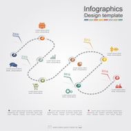 Infographic design template with elements and icons Vector