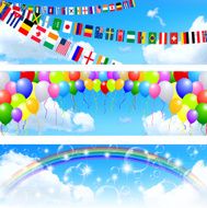 Sky rainbow background