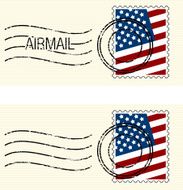 USA Flag Stamp