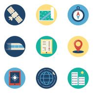Location navigation and GPS icons set