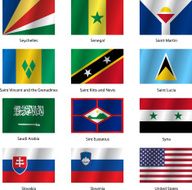 Set Flags of world sovereign states N45