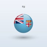 Round flag of Fiji