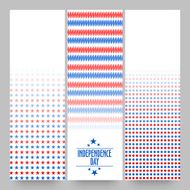 Website banner set for American Independence Day celebration