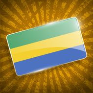 Flag of Gabon with old texture N2
