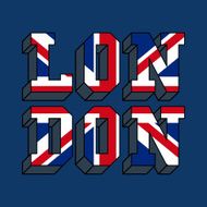 london typography t-shirt graphics Vector illustration