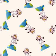 Space astronaut cartoon sticker icon
