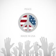 Heart shaped american flag Vector EPS10