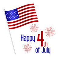 american independence day celebration with flag eps10