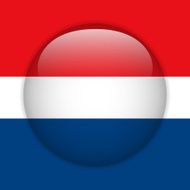 Netherlands Flag Glossy Button N2