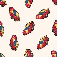 f1 racing cartoon seamless pattern background N57