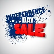 4th of july sale vector background