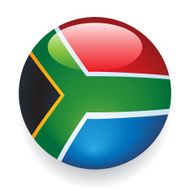 World Flag Button South Africa