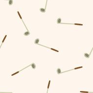 golf equipment cartoon seamless pattern background N34