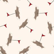 golf equipment cartoon seamless pattern background N35