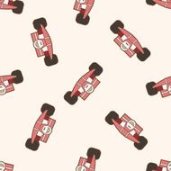 racing car cartoon seamless pattern background N2