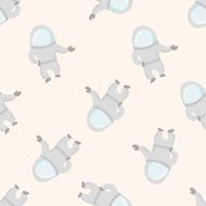 Space Astronaut 10 cartoon seamless pattern background N4