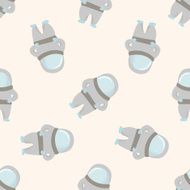 Space Astronaut 10 cartoon seamless pattern background N5