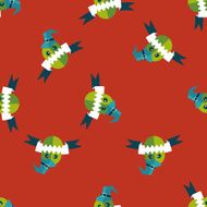 Halloween flag flat icon eps10 seamless pattern background N4