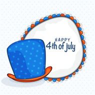 Hat with frame for American Independence Day celebration