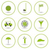 Set of golf icons