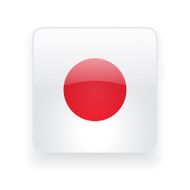 Square icon with flag of Japan N2
