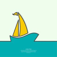 Sailboat sailing in the sea