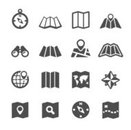 map icon set vector eps10