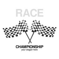 checkered flag in wind