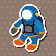 Space Astronaut flat icon elements background eps10 N4
