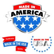 Made in America Shield and Banner - Isolated