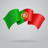 Portuguese waving Flag Vector illustration