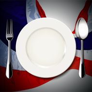 Vector table setting on Thailand flag backgound