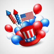 Independence Day holiday symbols Vector illustration